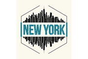 New York City t-shirt design tee print. 