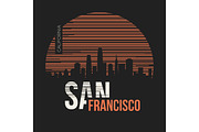 San Francisco t-shirt design tee print