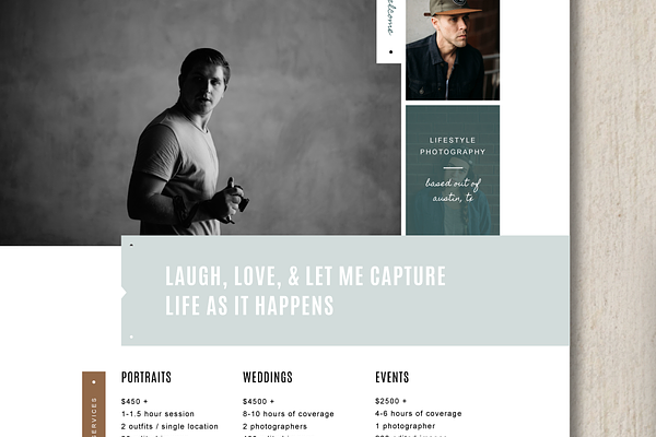 Photographer Pricing Template
