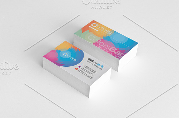 Colorful Business Card in Business Card Templates - product preview 1