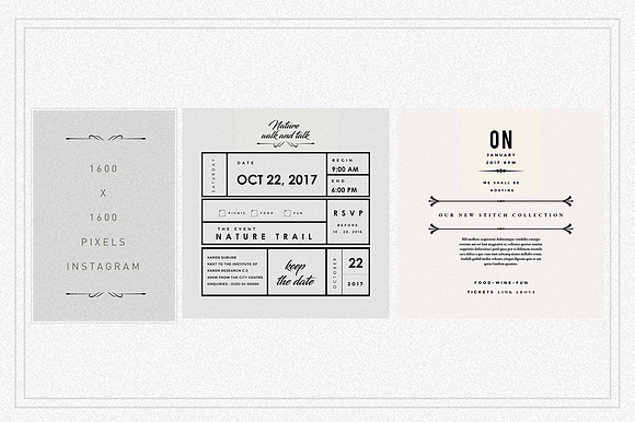 The MINIMALIST Social Media invites in Facebook Templates - product preview 7