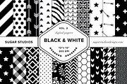Black & White Digital Backgrounds V2
