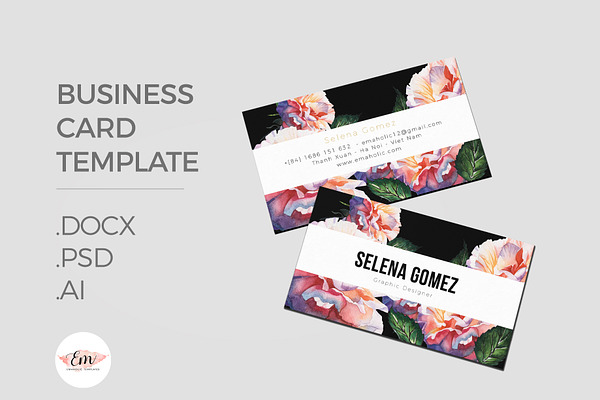 Florals Business Card Template