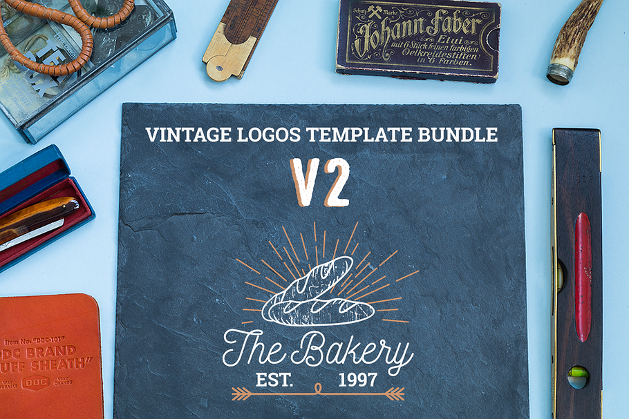 Vintage Logos Template Bundle V2 in Logo Templates - product preview 8