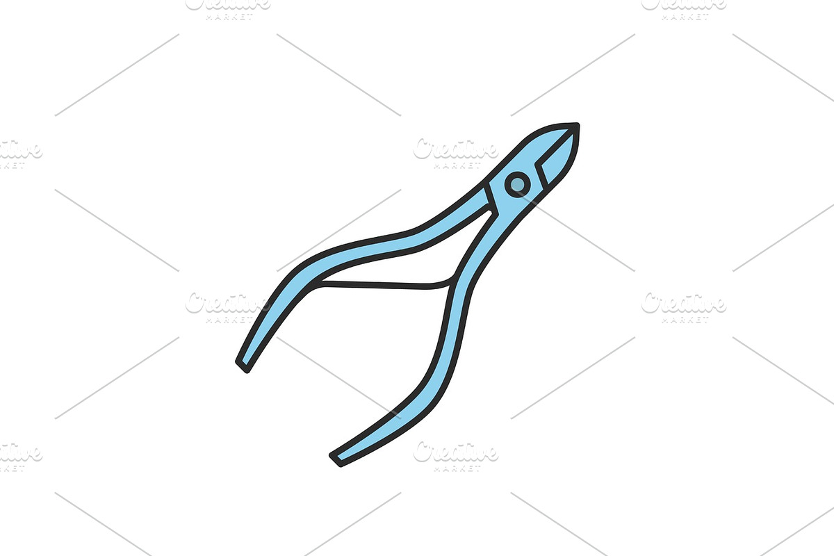 Cuticle nipper color icon in Objects - product preview 8