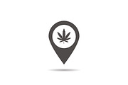Medical marijuana store location icon
