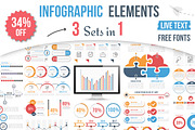 Infographic Elements - 3 Sets in 1