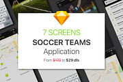 Soccer Teams - Sketch app UI