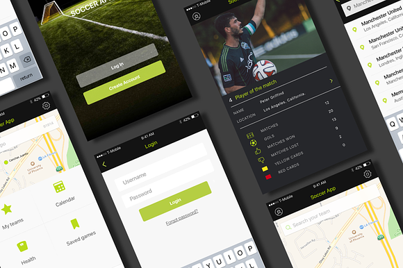 Soccer Teams - Sketch app UI in App Templates - product preview 1