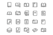 Line Book Icons