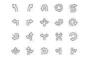 Line Direction Icons