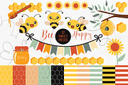 Cute Bumble Bee Honey Graphic Bundle