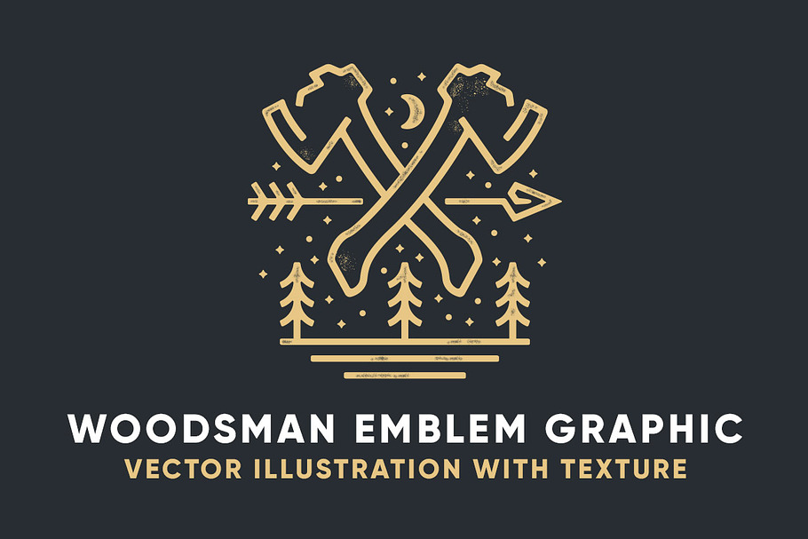 Woodsman Emblem Graphic in Illustrations - product preview 8