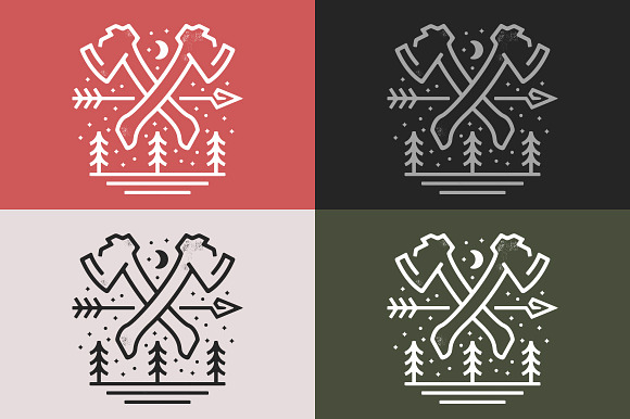 Woodsman Emblem Graphic in Illustrations - product preview 3