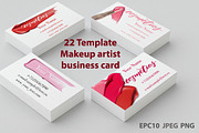 Templates  Makeup business card.