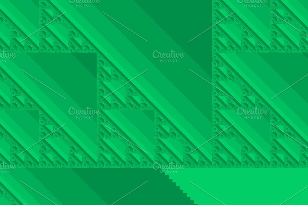 Spring green fractal background in Graphics - product preview 8