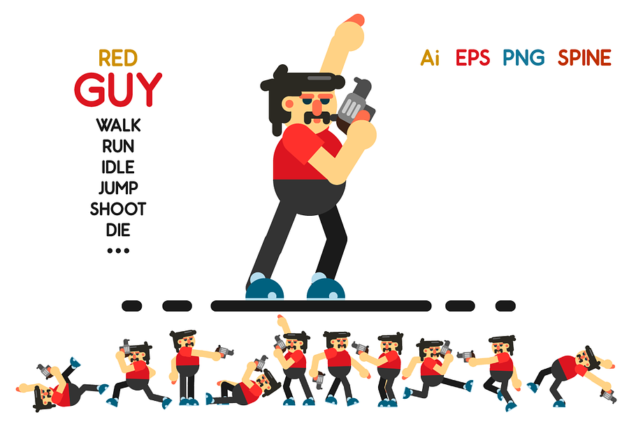Red Guy Animation in Illustrations - product preview 8
