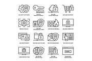 Internet security information protection icons