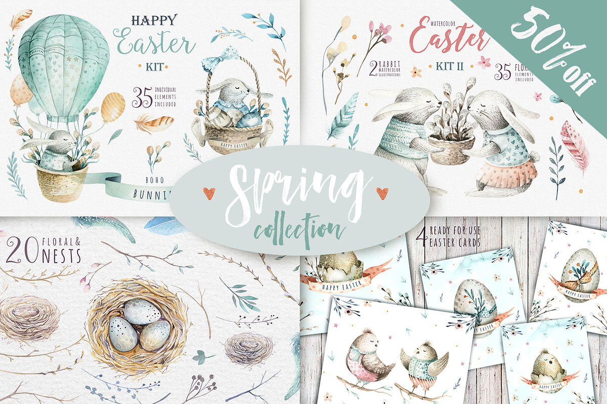 50% Spring &Easter collection in Illustrations - product preview 8