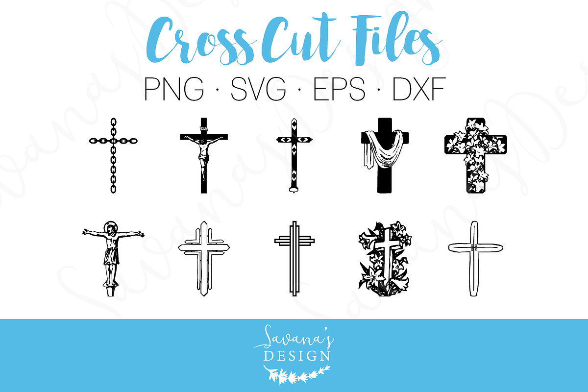 Cross SVG, EPS, DXF Cut Files in Illustrations - product preview 8