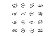 360 Degree View Icons