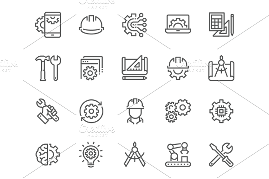 Line Engineering Icons in Simple Line Icons - product preview 8
