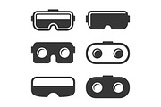 VR Headset Icons Set