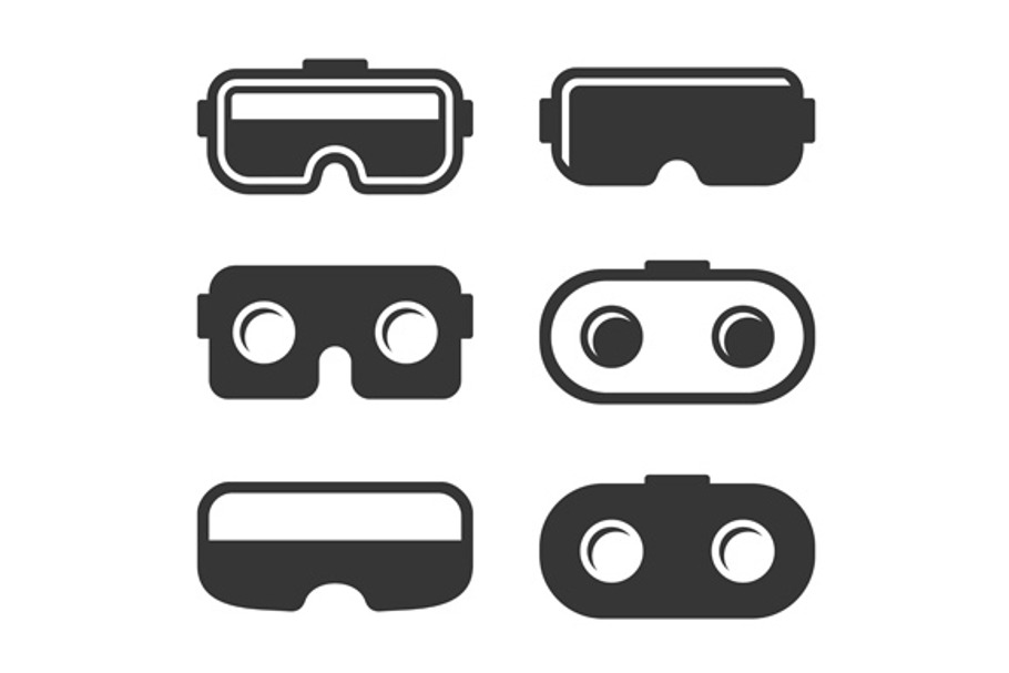 VR Headset Icons Set in Graphics - product preview 8