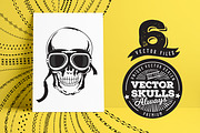 Set of vector skull icons