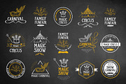 Set of vector circus icons