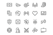 Line Games Icons