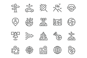 Line Global Navigation Icons