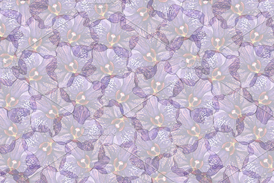 Watercolor orchid seamless pattern in Patterns - product preview 8