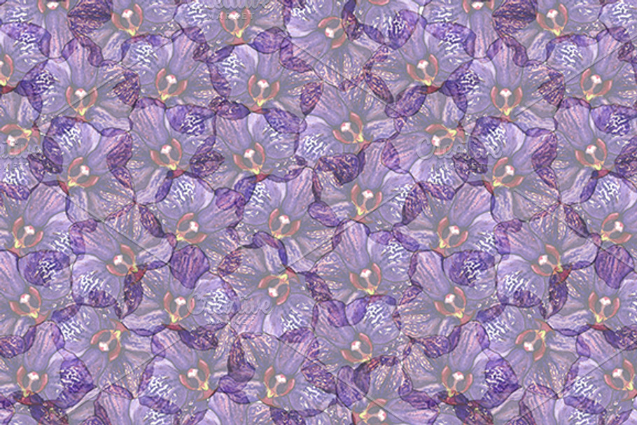 Watercolor orchid seamless pattern in Patterns - product preview 8