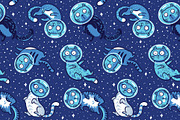 Galaxy cats pattern and set