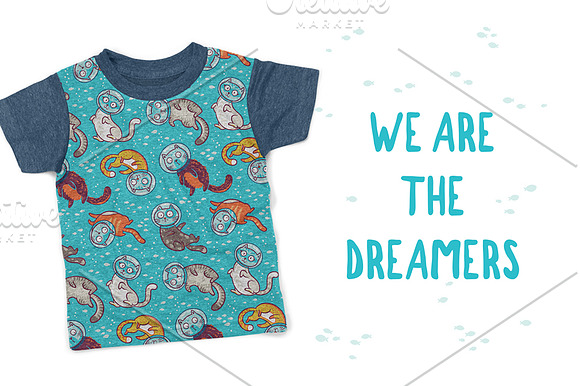 Galaxy cats pattern and set in Patterns - product preview 7