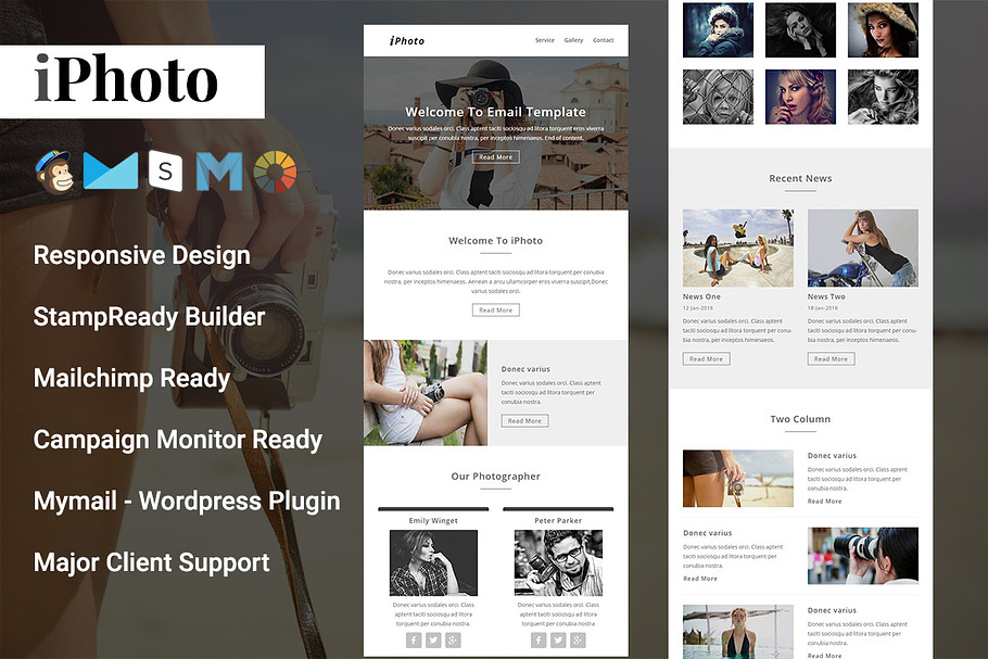 iPhoto - Responsive Email Template in Mailchimp Templates - product preview 8