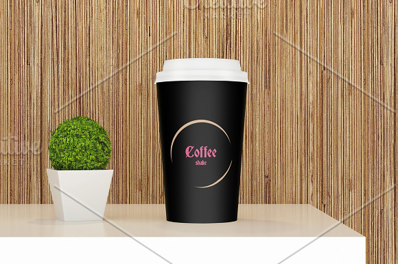 Paper Coffee Cup Mockup V2 in Product Mockups - product preview 1