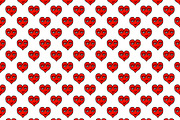 Seamless Pattern Heart Shape Drawing