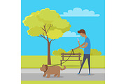 Leisure in City Park Flat Vector Concept