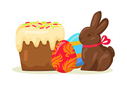 Traditional Easter Treats Isolated Illustration