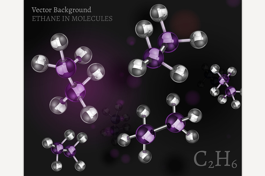 Ethane Molecules Background in Illustrations - product preview 8