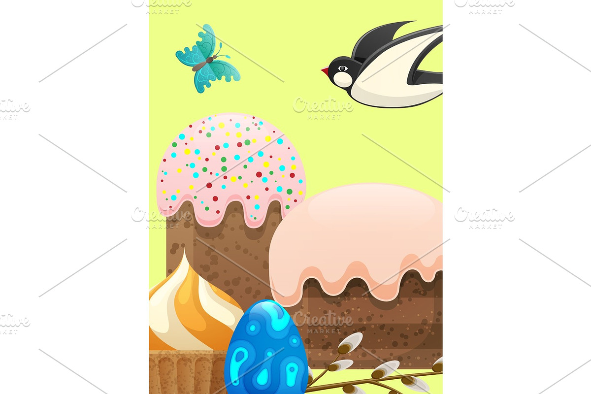 Easter Composition in Pastel Colors Illustration in Objects - product preview 8