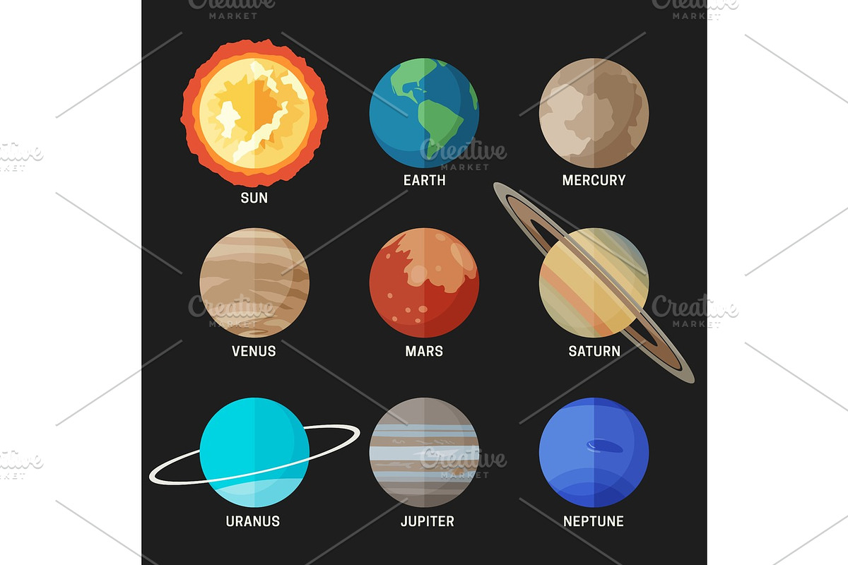 Planets of the solar system in Illustrations - product preview 8