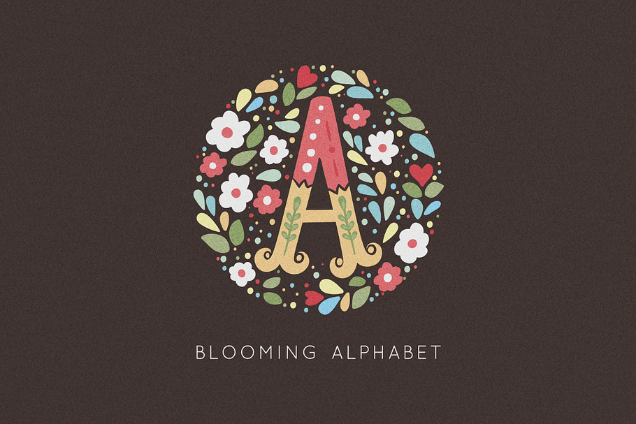 Floral Alphabet in Illustrations - product preview 8
