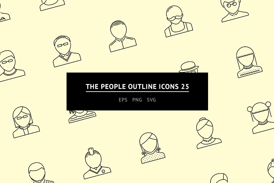 The People Outline Icons 25 in Graphics - product preview 8