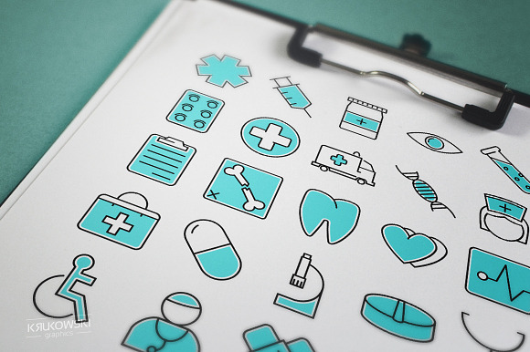 Medical Icons Set in Graphics - product preview 4
