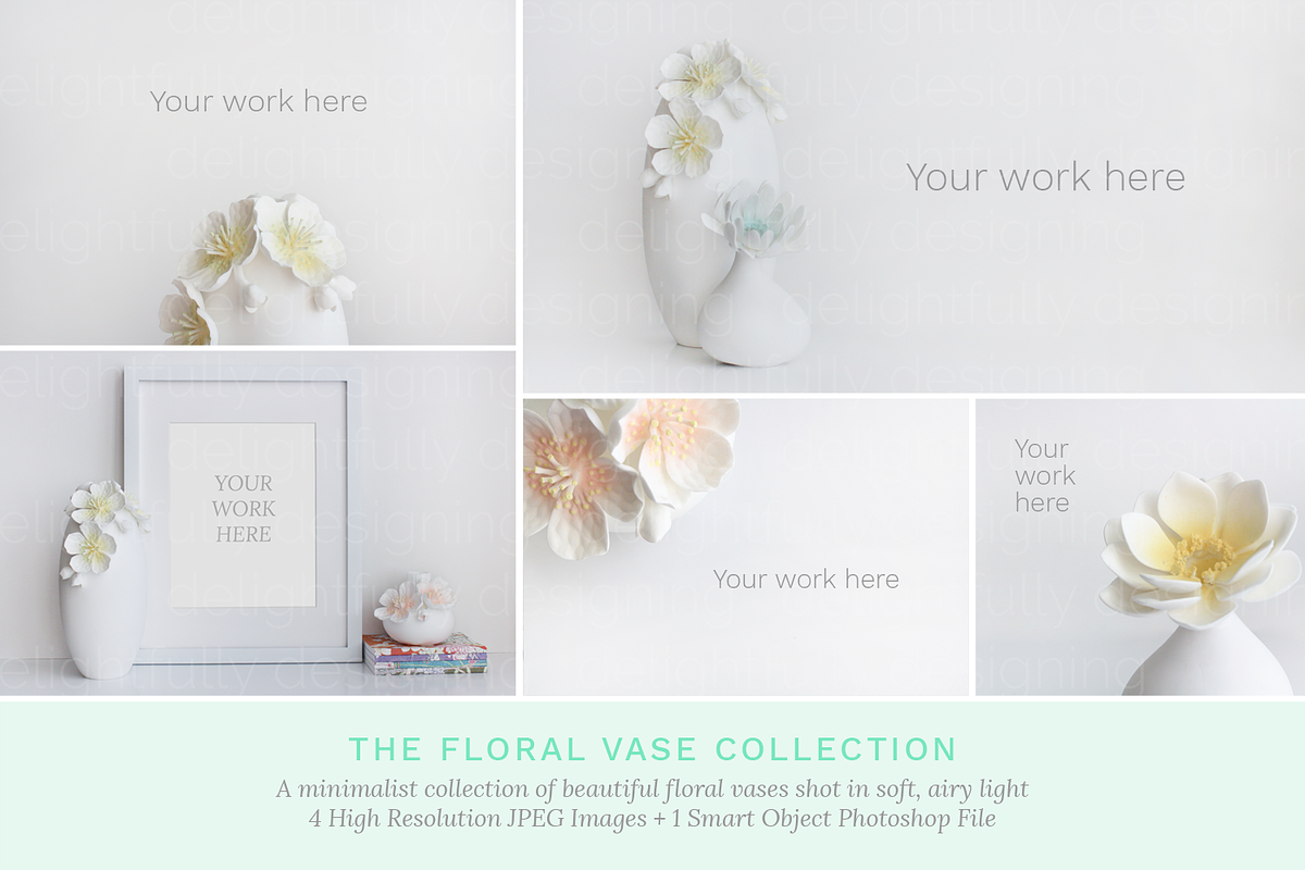 The Floral Vase Collection in Print Mockups - product preview 8