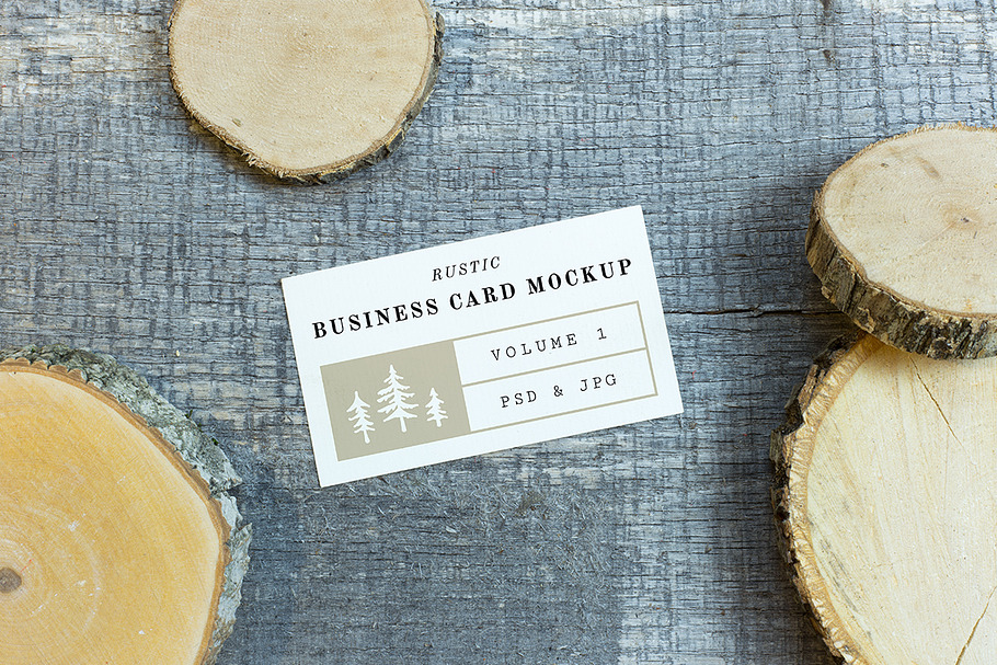 Rustic Business Card Mockup Vol. 1 in Print Mockups - product preview 8