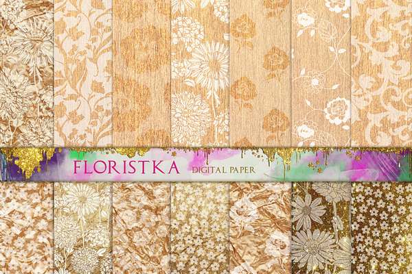  White Floral Download Patterns F-09
